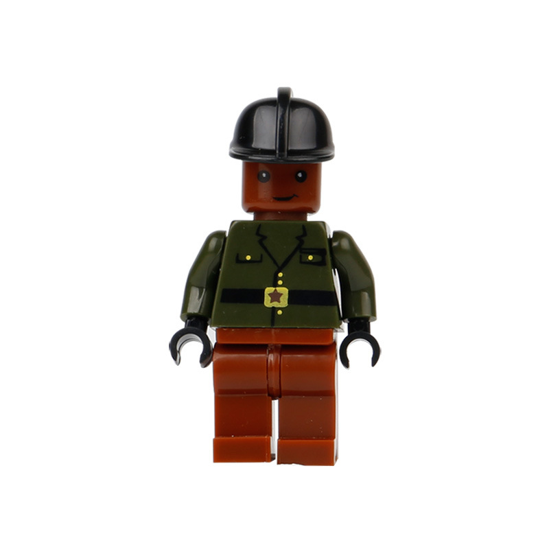 定制裸包武警特警消防军事拼装公仔兼容乐高可定制款积木人仔