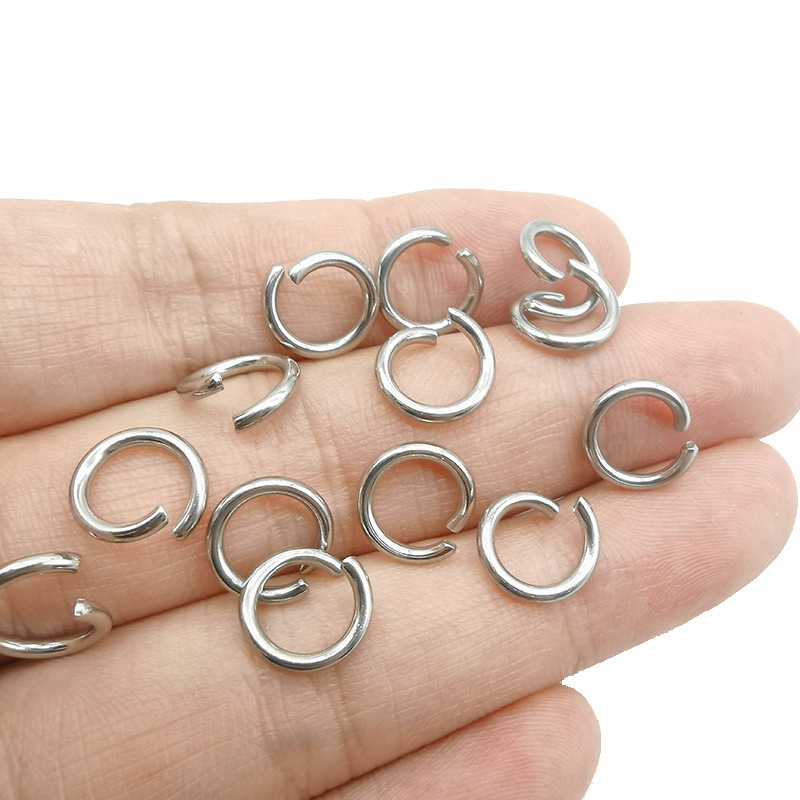 Stainless Steel Broken Ring DIY Ornament Bracelet Necklace Accessories Connection Ring Spot Multi-Specification Wholesale