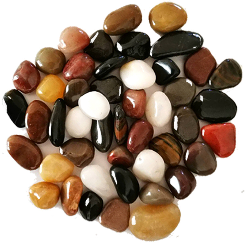 多肉压盆石摆件天然 五彩雨花石原石天 然鹅卵石花盆小石粒小石头