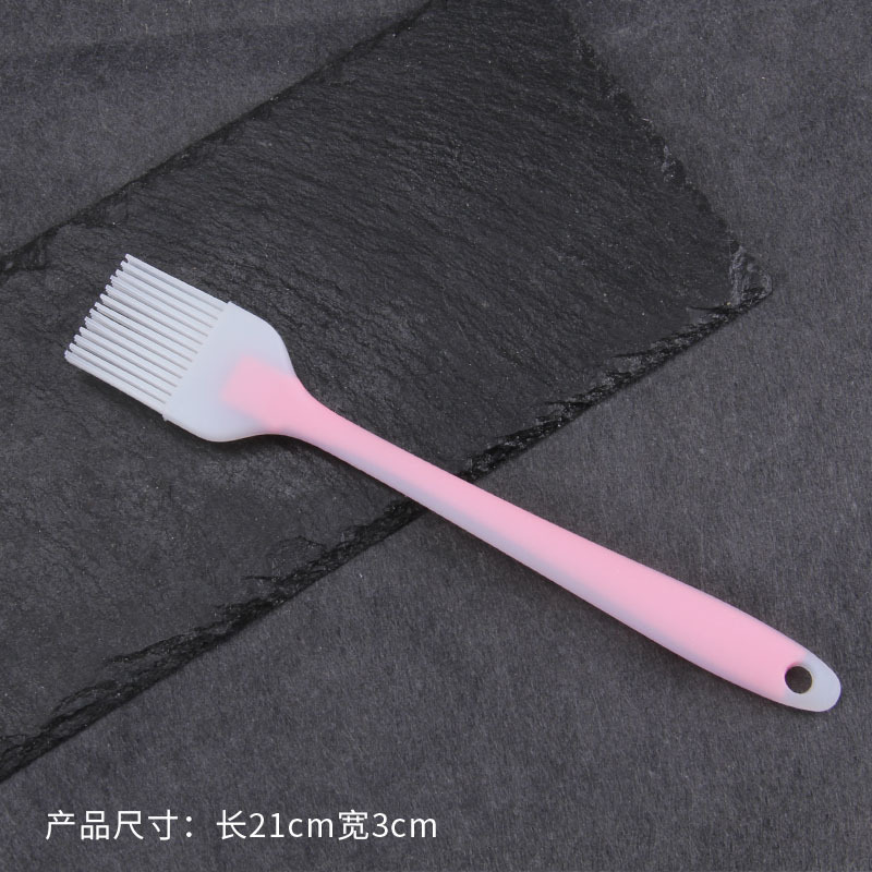 Baking Tool Color Transparent Head Silicone Integrated Butter Brush Small Silicone Brush Oil Brush Barbecue Brush