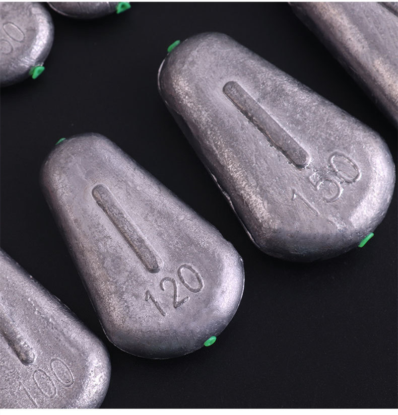 厂家批发塑心扁鸡心 钓鱼铅坠 渔具配件 中通铅坠钓鱼 塑心不伤线