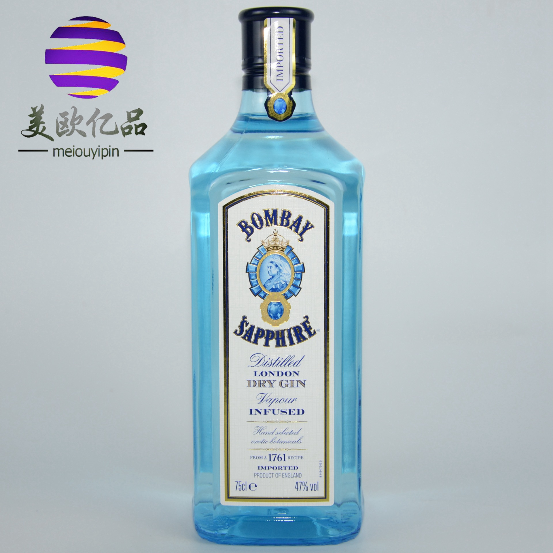 批发兼零售 英国进口 孟买蓝宝石金酒 口感纯正 750ml装 杜松子酒