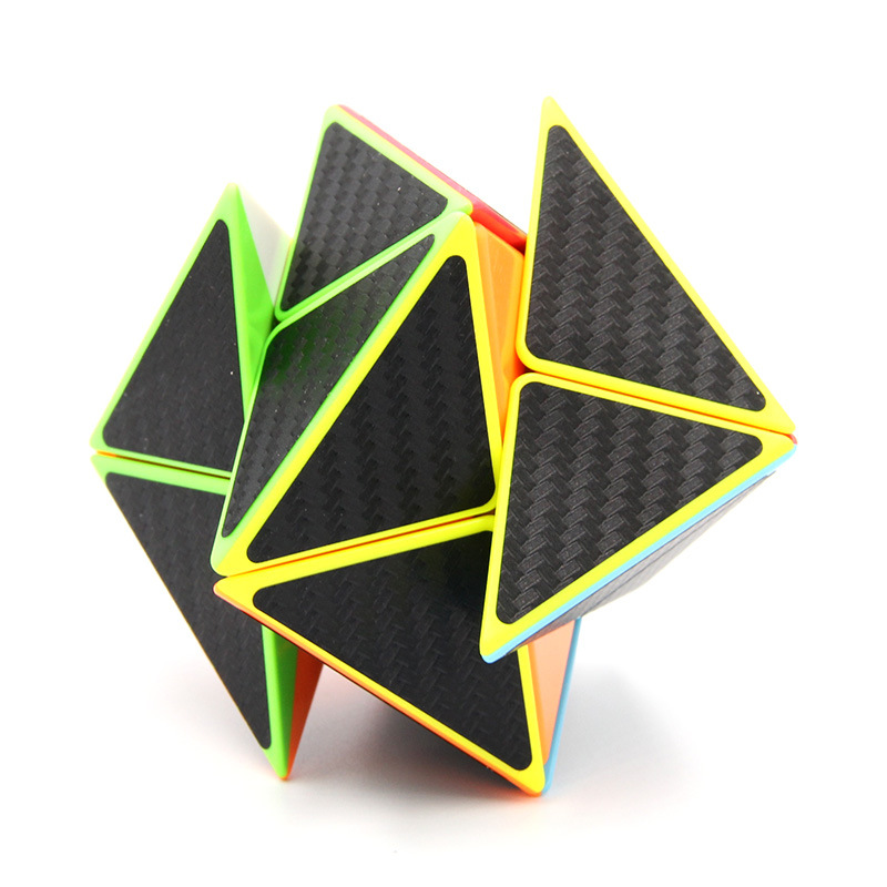 奇艺碳纤维枫叶x魔方八轴三阶恐龙异形魔方儿童益智初学玩具批发