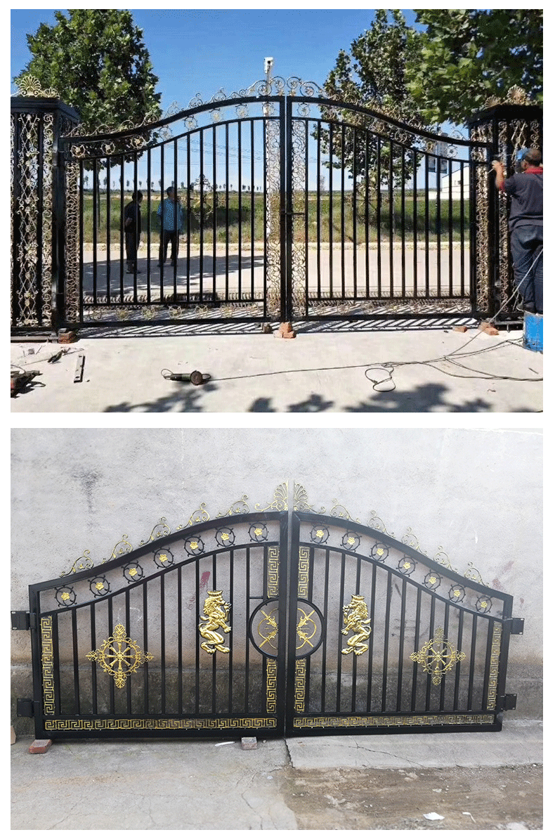 定制铁艺大门 别墅小区庭院大门 防盗铁艺大门 厂家直销支持定制