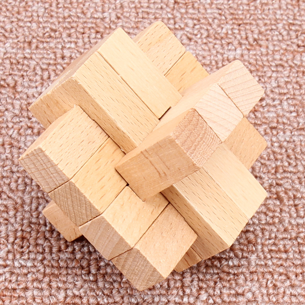 11柱榉木古典益智玩具孔明锁趣味解鲁班锁礼物取宝12姐妹-阿里巴巴