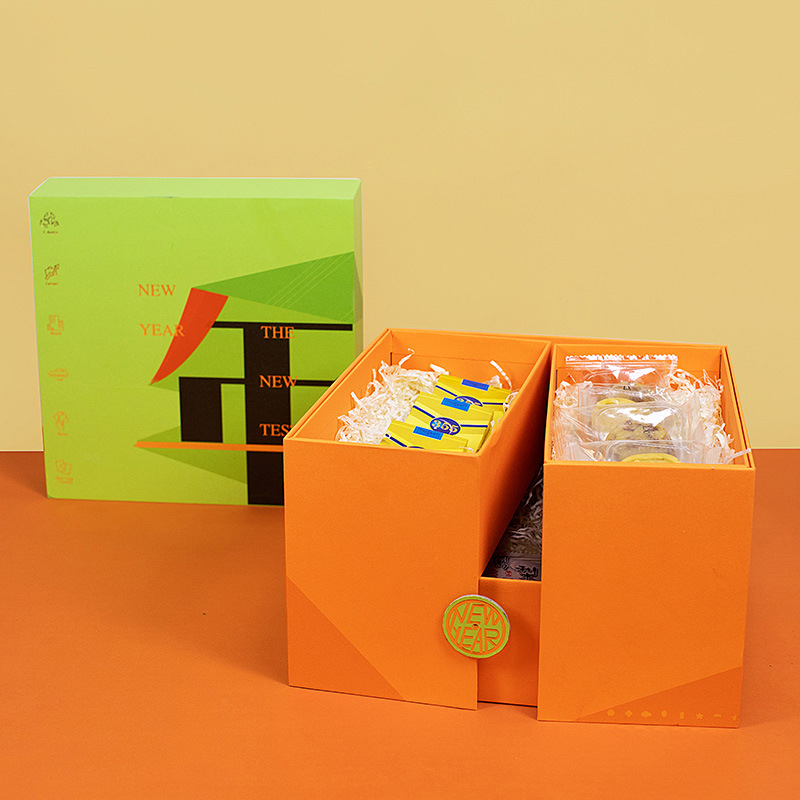 三群大年货双层礼品盒陈列美器高档大容量春节包装盒过年送礼佳品