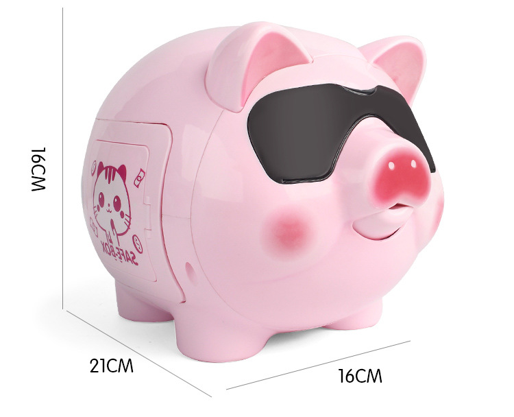 批发礼品存钱罐儿童智能储蓄罐电动发声音乐卡通指纹密码理财玩具