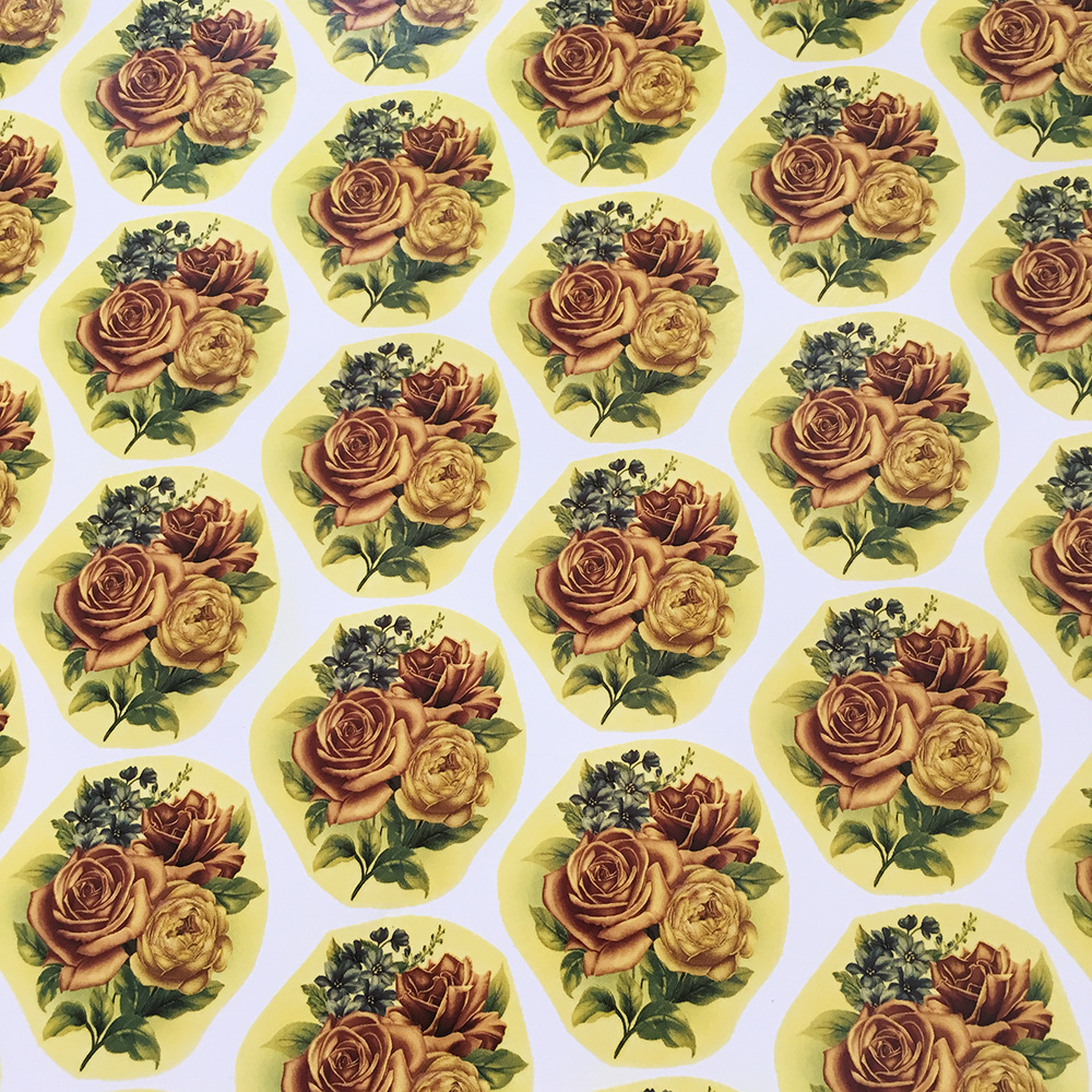 花纸印刷批发玻璃杯水贴纸加工陶瓷餐具贴花纸150g-180g