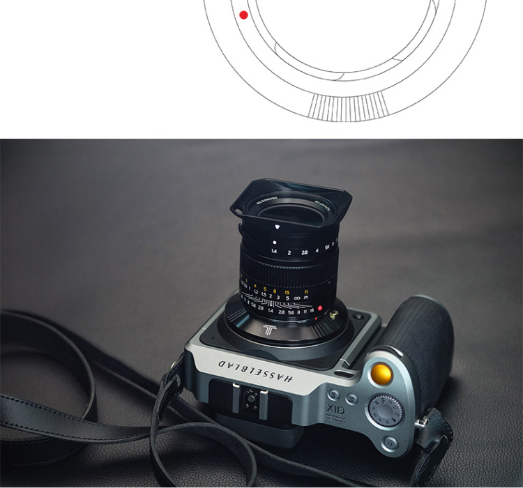 铭匠lm-x1d 转接环适用徕卡m口镜头转哈苏x1d ii哈苏907x