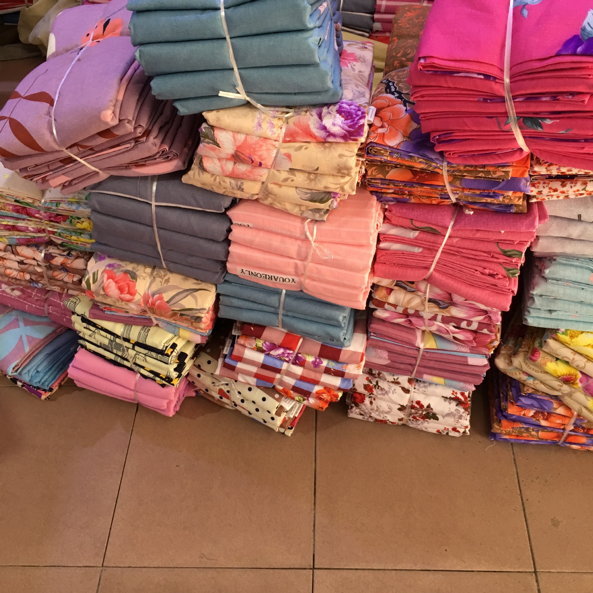 跑江湖地摊超市钻石绒天鹅绒床单被套 粗布亚麻床单枕套