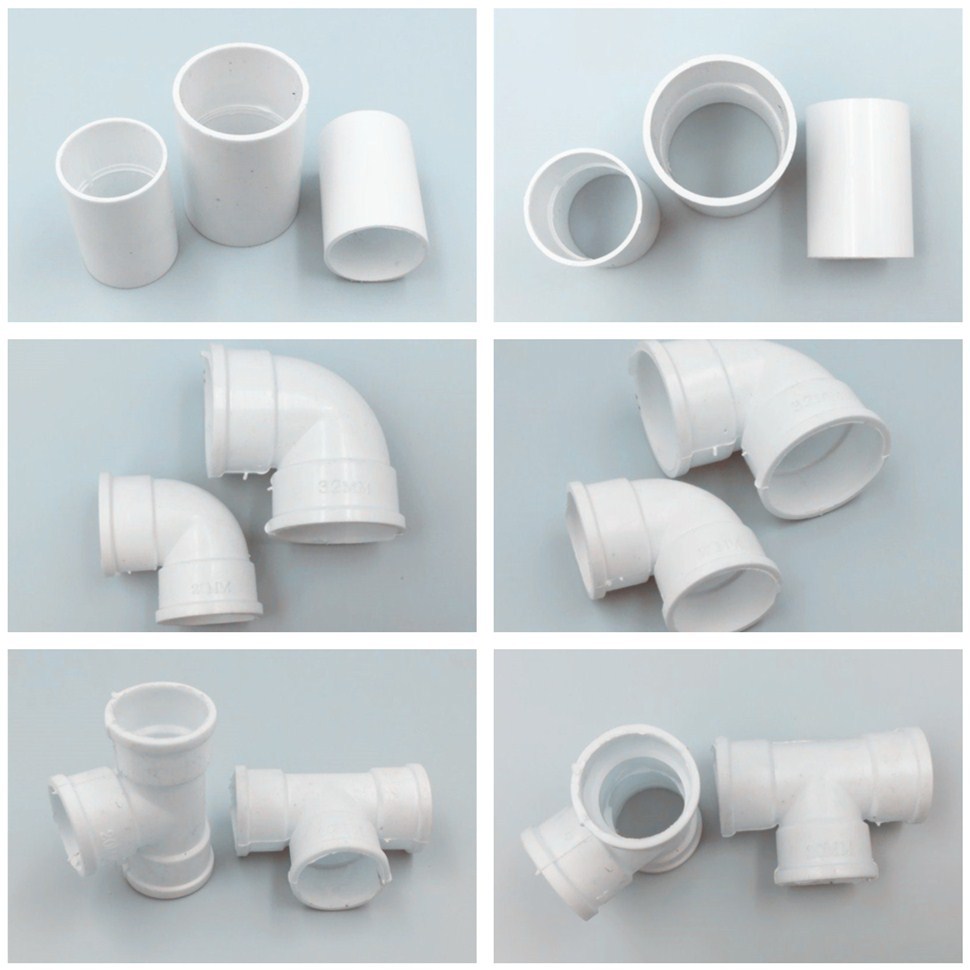 厂家直销pvc穿线管阻燃 直接 接头 弯头 三通 大弧度月亮弯头管件