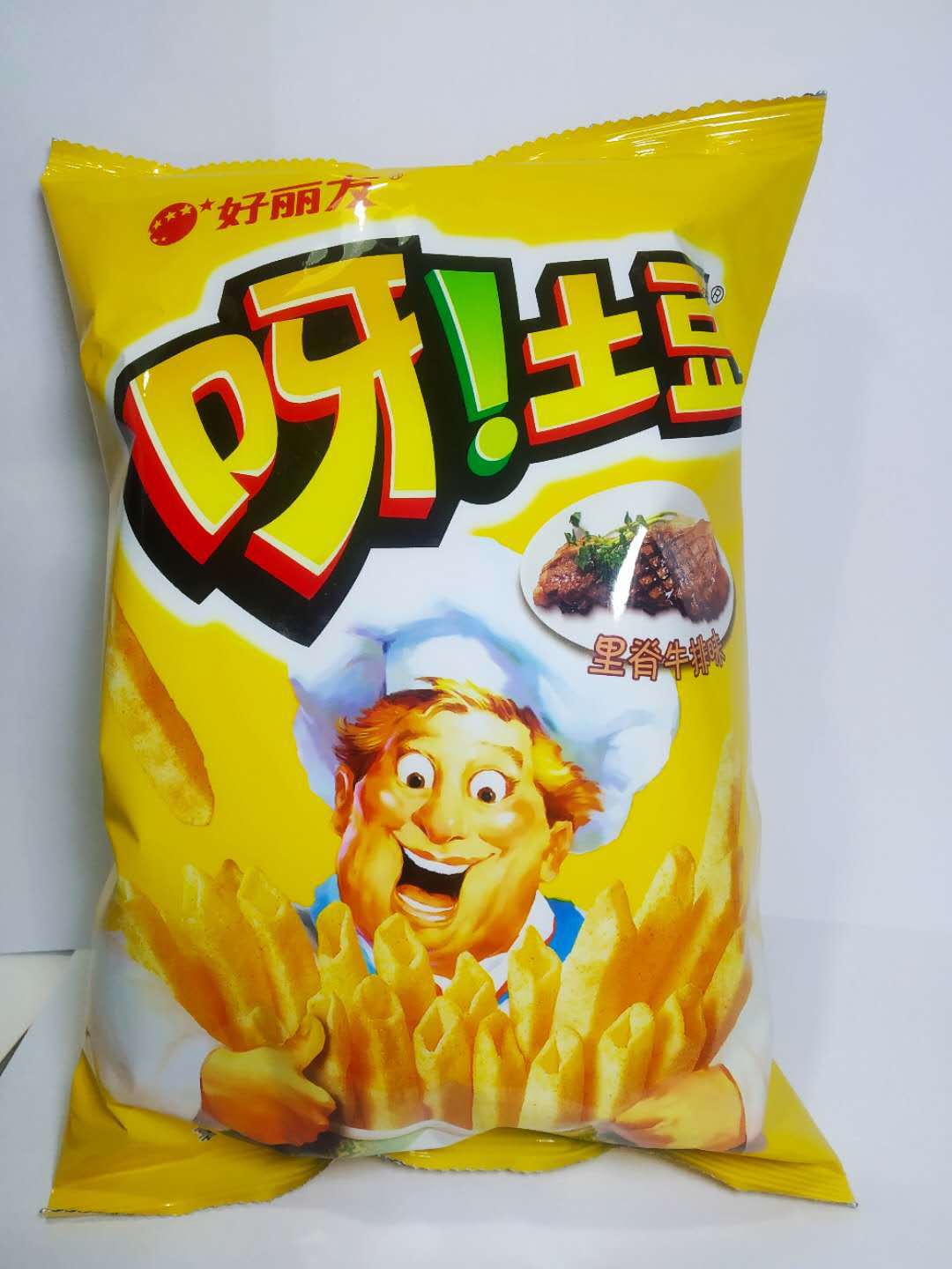 好丽友呀土豆番茄蜂蜜牛排烤几多口味70g薯片膨化休闲零食