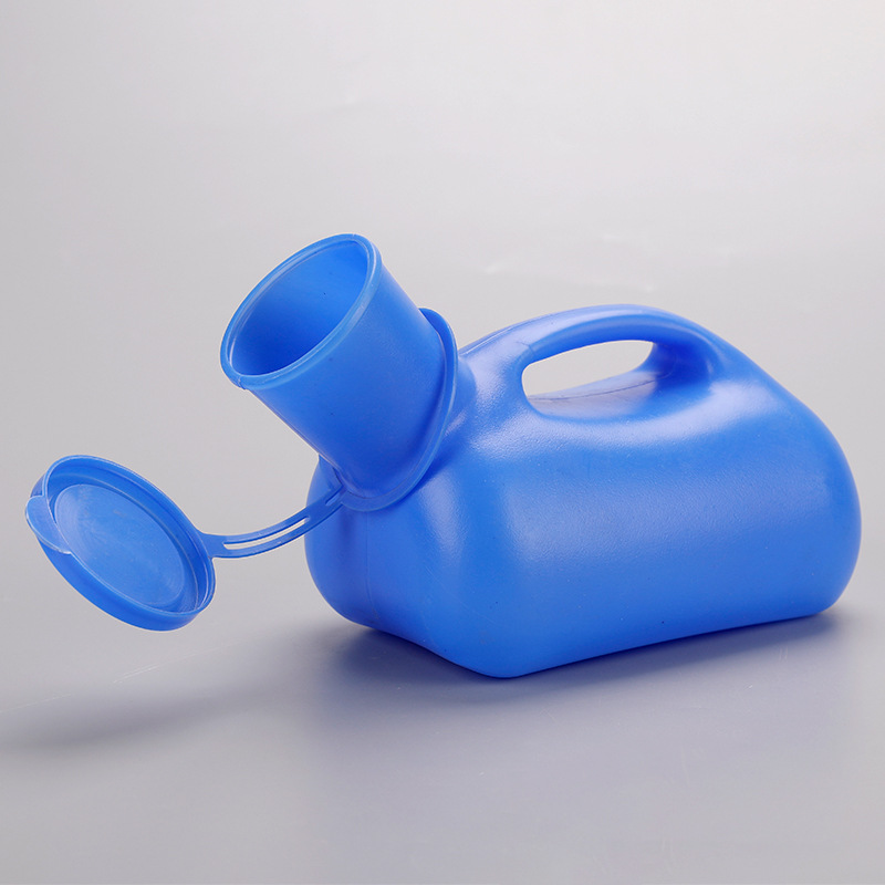 1000ml蓝色男用尿壶 带刻度大容量尿壶 塑料老人接尿壶厂家批发