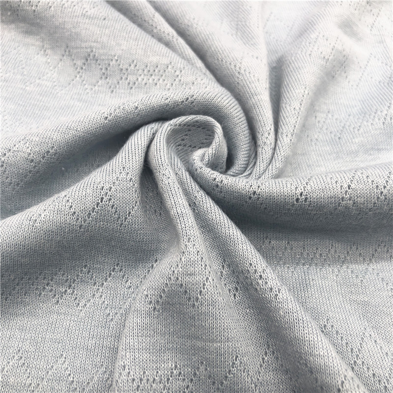 移圈罗纹菱形提花针织面料 童装防蚊裤女装民族风t恤连衣裙面料