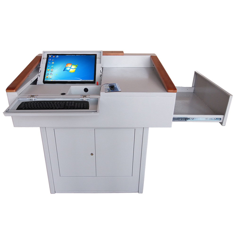 学校多媒体讲台钢制多功能培训室阶梯教室教师台老师讲台