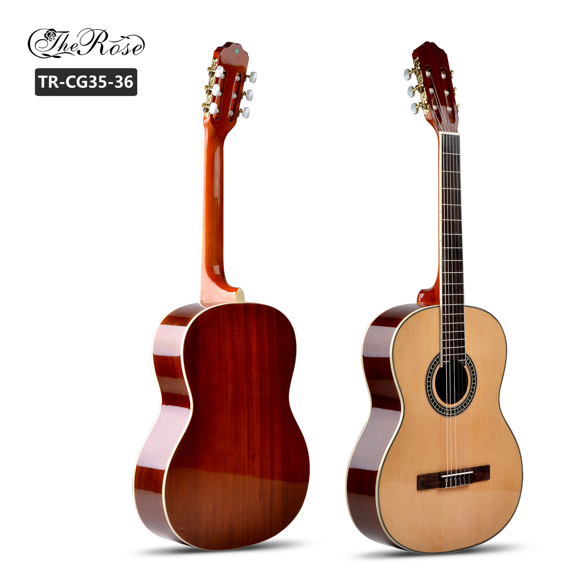 36寸云杉木电箱古典吉他正桶尼龙弦木吉他初学者练习旅行jita