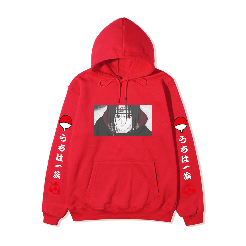 2020日系动漫火影忍者卫衣男女休闲连帽衫鼬头像印花卫衣外套上衣