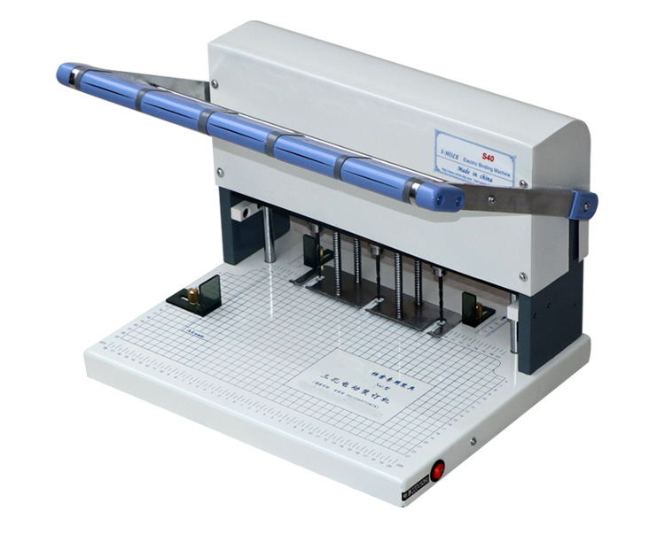 宝预s40三孔装订打孔机小型电动干部人事局档案文件自动打孔机