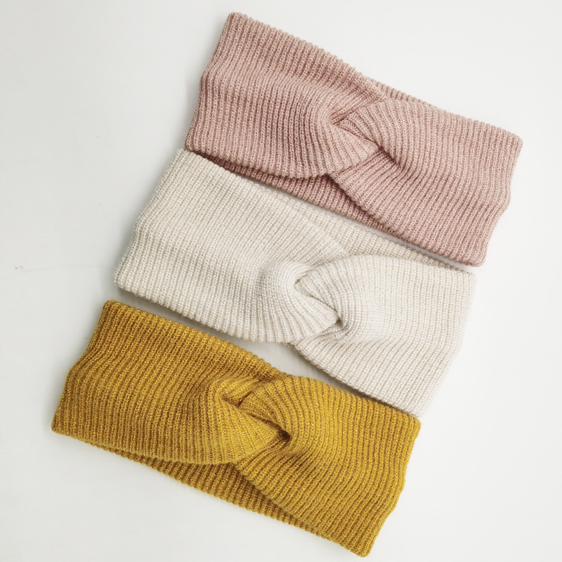 [One-Piece Starting Batch] Internet Celebrity Knitted Hair Band Women's Korean-Style Wide-Brimmed Headdress Spring, Autumn and Winter Tide Wool Headband Face Washing Headband