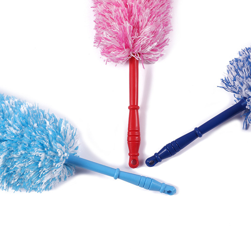 Artifact Feather Duster Dust Remove Brush Feather Duster Housework Cleaning Equipment Flexible Handle Body Soft Fluff 0766