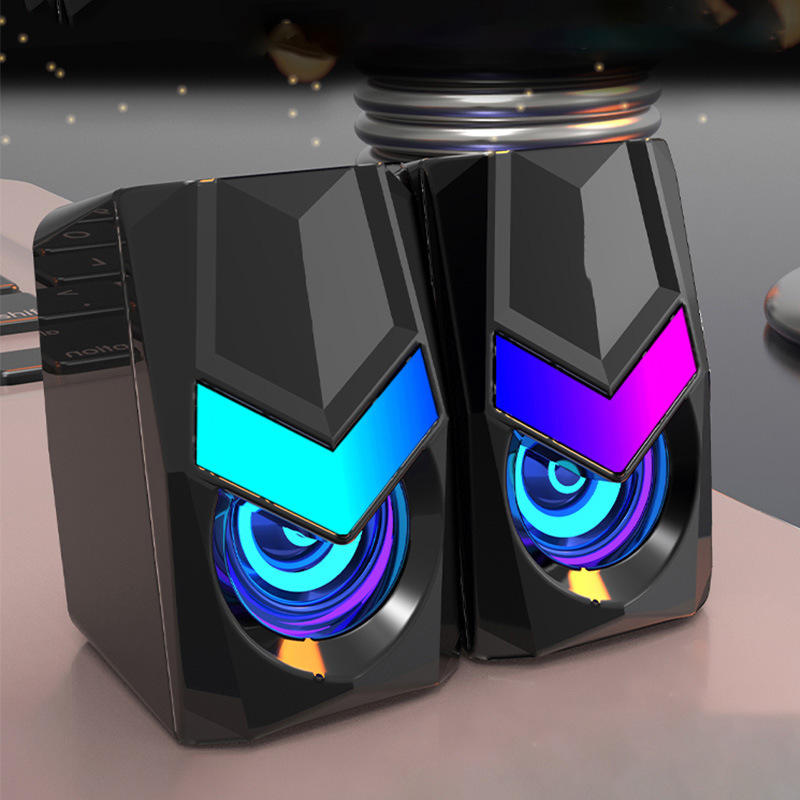 跨境电商新款游戏音箱rgb七彩灯led发光电竞电脑音箱音响蓝牙工厂