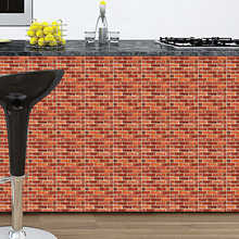 亚马逊款创意自粘复古砖文3d立体PVC墙贴 3Dwall panels 一件代发