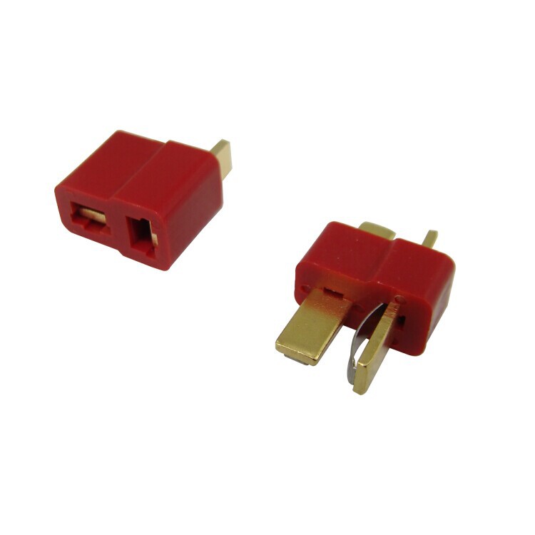 批发航模飞机固定翼对插镀金锂电池插头防腐防锈 t插耐用大电流