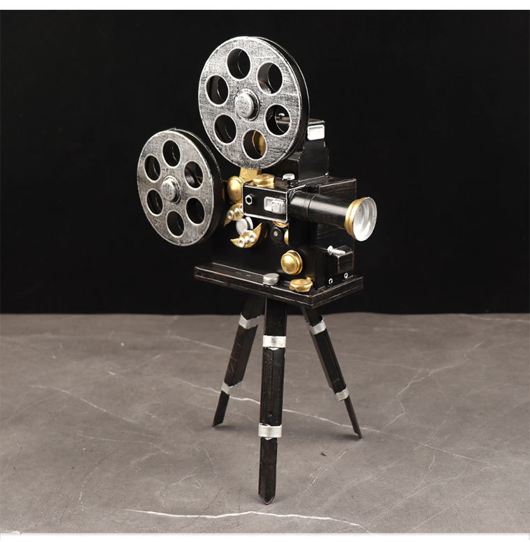 老式放映机模型手工铁艺复古怀旧电影院酒吧拍摄影道具装饰品摆设