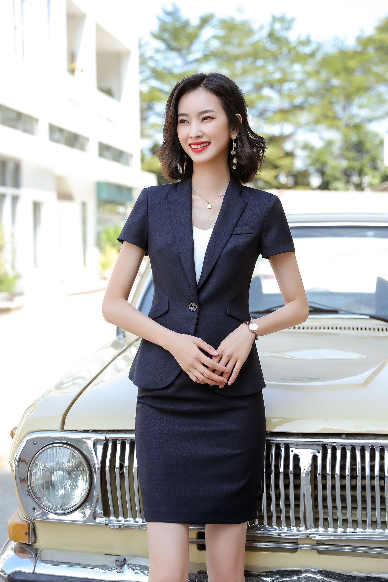夏季职业装女装套装2020新款短袖工装女士西服面试正装西装工作服
