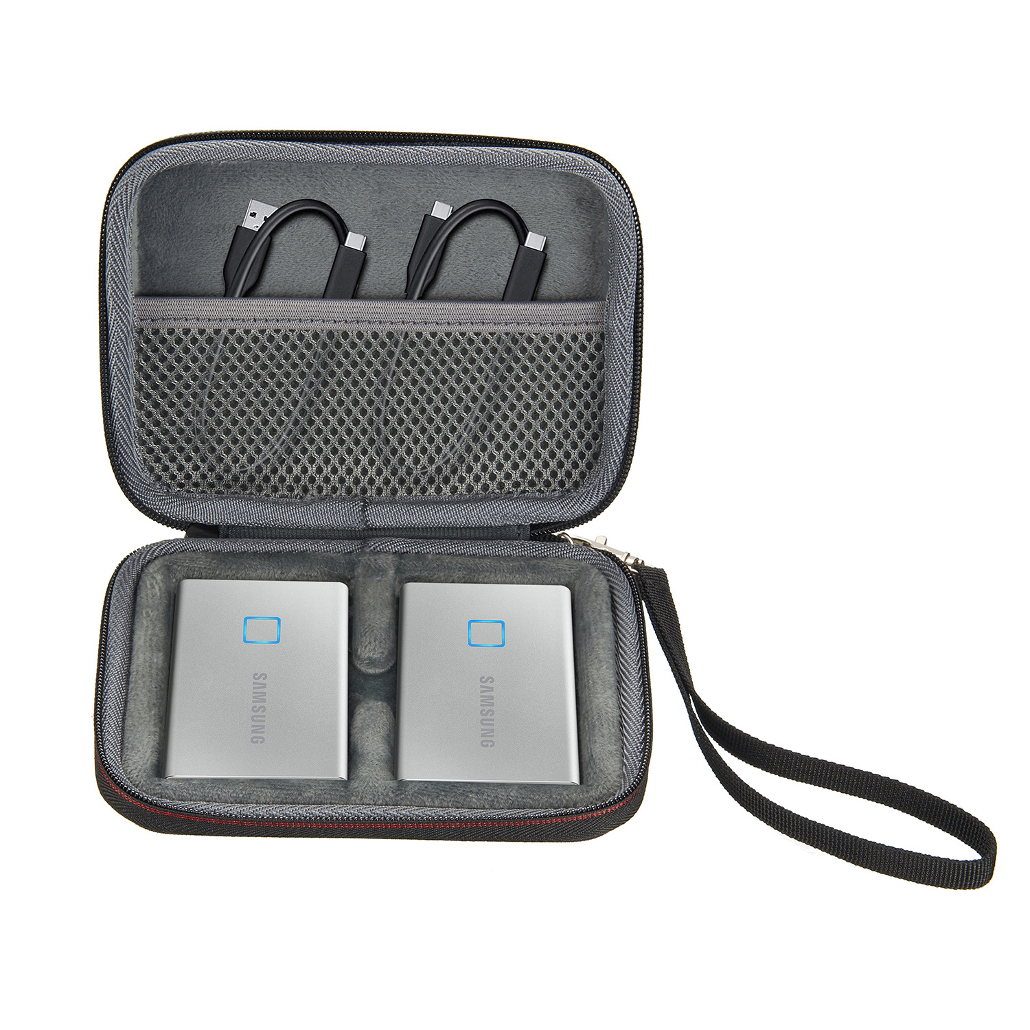 适用于三星t7移动硬盘包 touch移动固态硬盘收纳盒便携保护套双盒