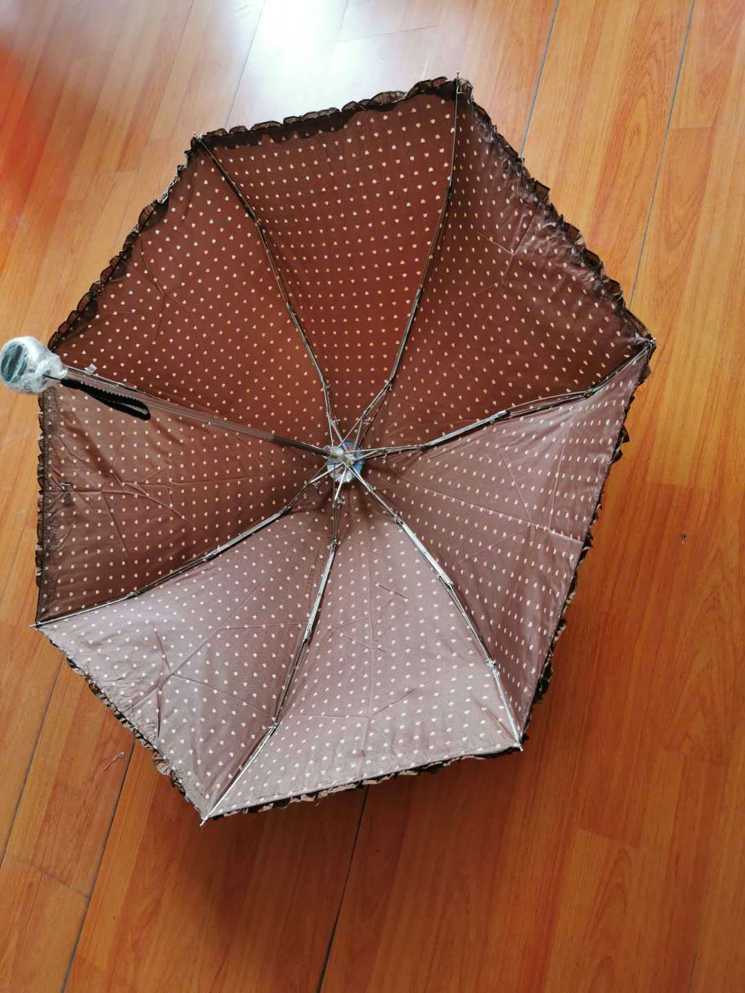 库存地摊五折雨伞 遮阳伞太阳防晒批发黑胶双人折叠雨伞晴雨伞女