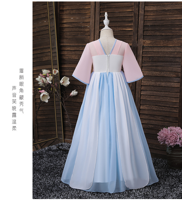 女童连衣裙夏季公主裙小女孩古装夏装汉服洋气儿童裙子童装礼服女
