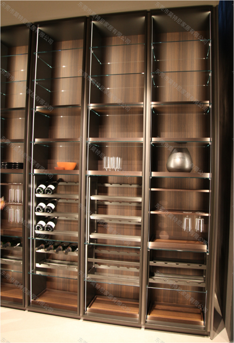 铝框玻璃酒柜 铝材酒柜 透明玻璃酒柜(可定制)