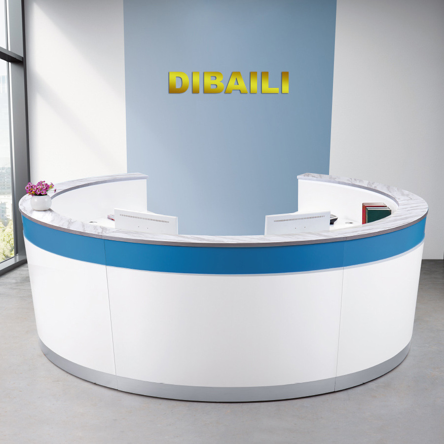 烤漆现代前台接待台公司咨询台转角接待台收银台柜台吧台桌tl829