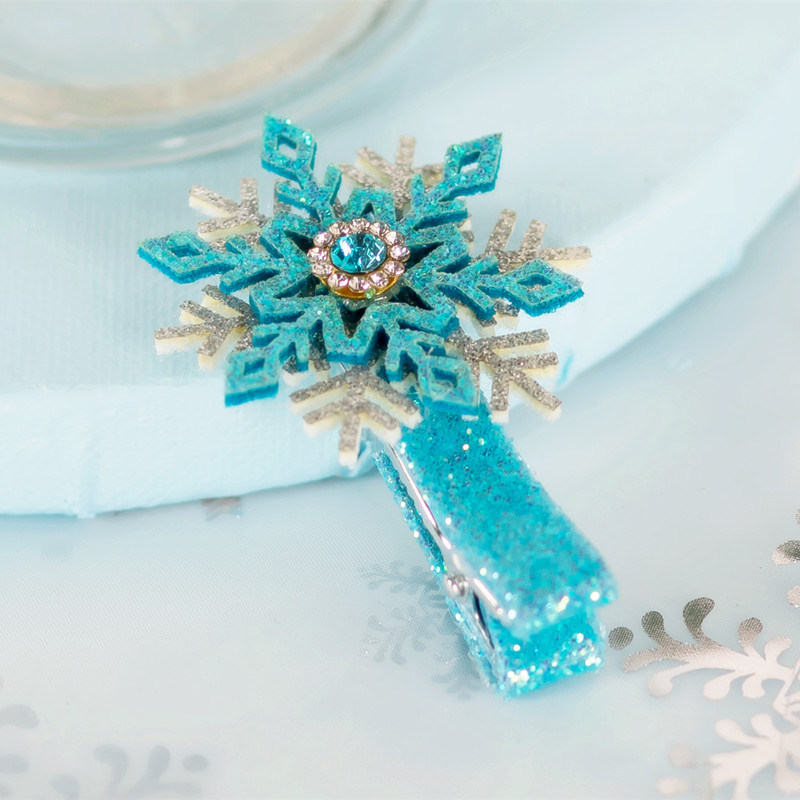 冰雪奇缘雪花发夹韩国儿童发饰宝宝发卡女童头饰公主小女孩刘海夹