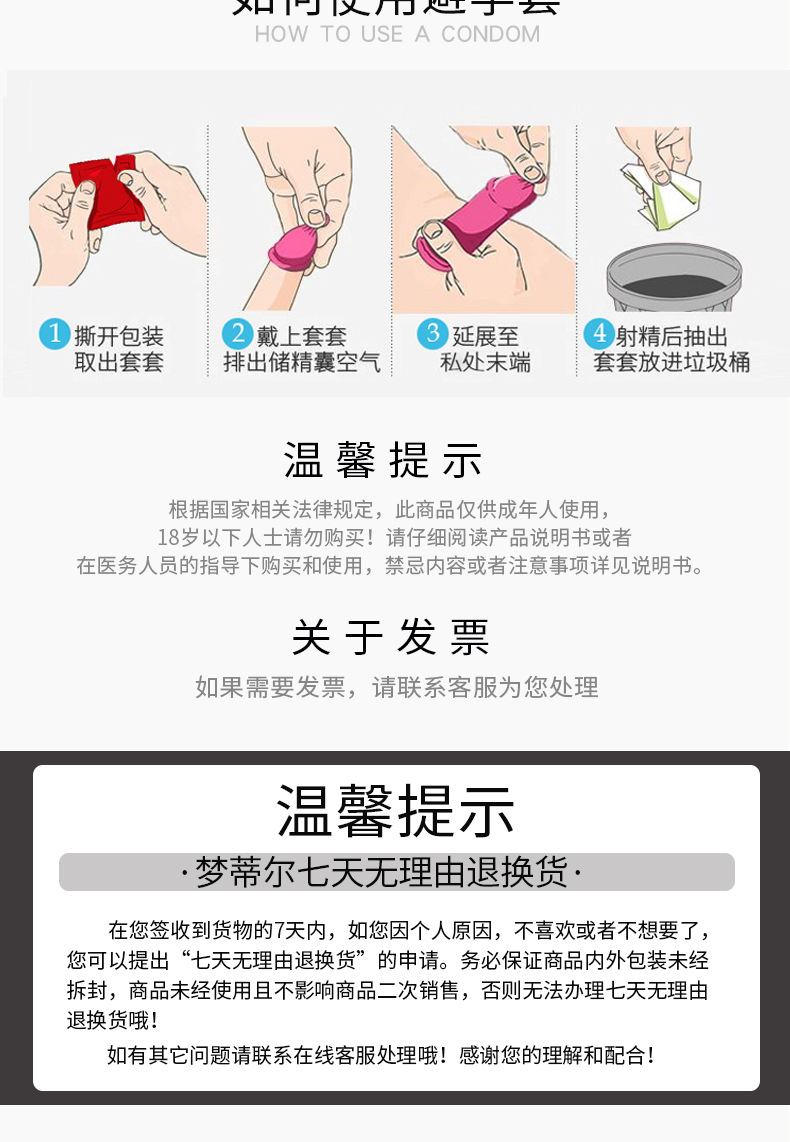 梦蒂尔厂家直销超薄超润避孕套乳胶安全套计生成人用品批发 1盒装