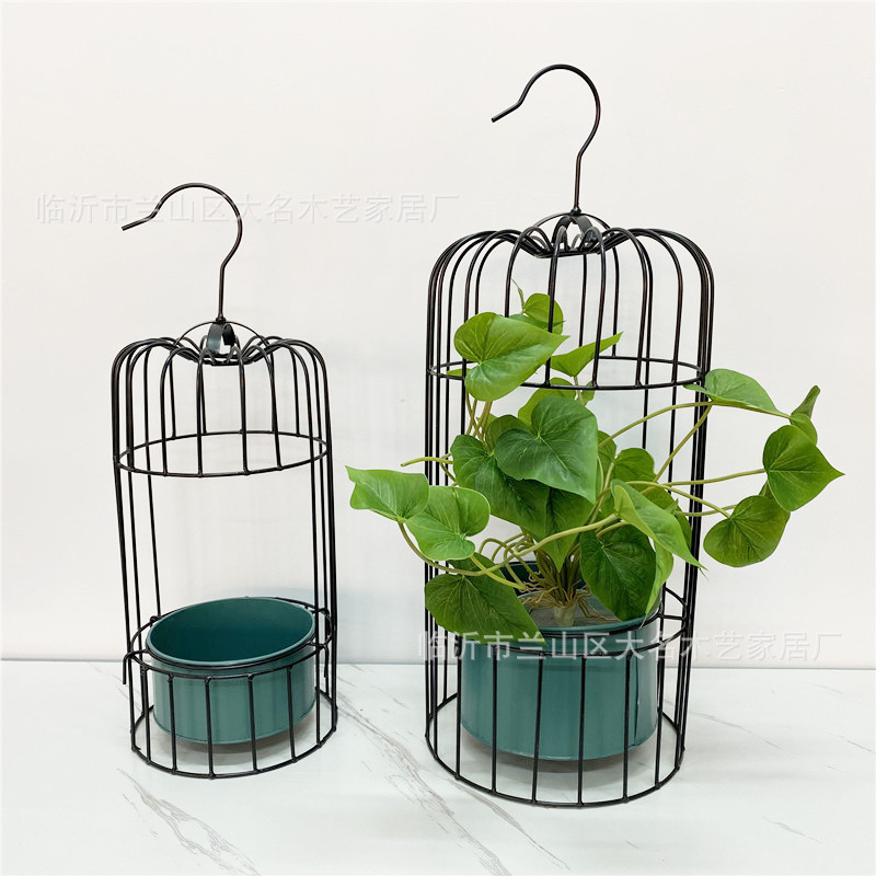 Gardening Decorative Birdcage Flower Stand TikTok Floor-Standing Nordic Frame Flower Pot Creative Iron Home Pot Storage