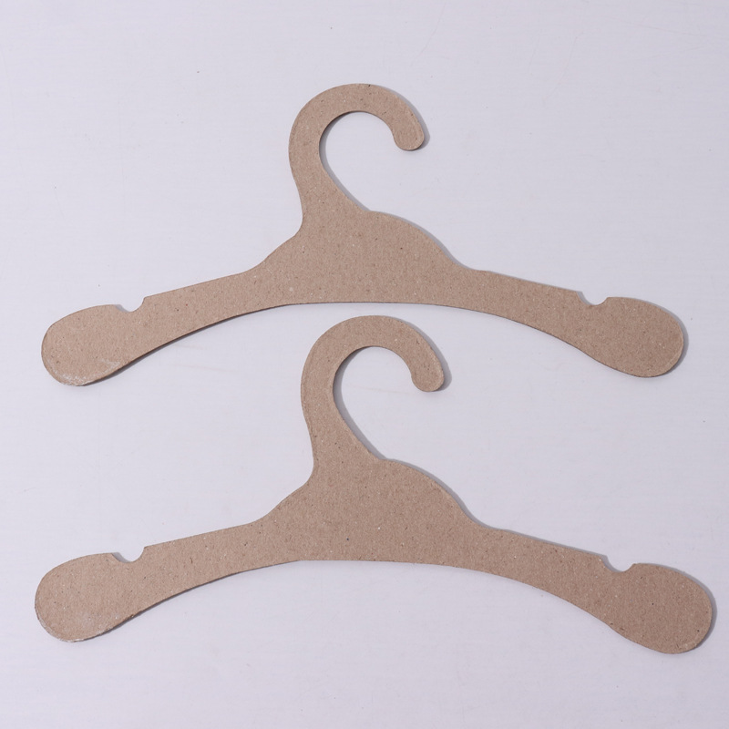 厂家定制纸衣架儿童衣架加厚版牛皮纸衣架可印刷创意纸衣架