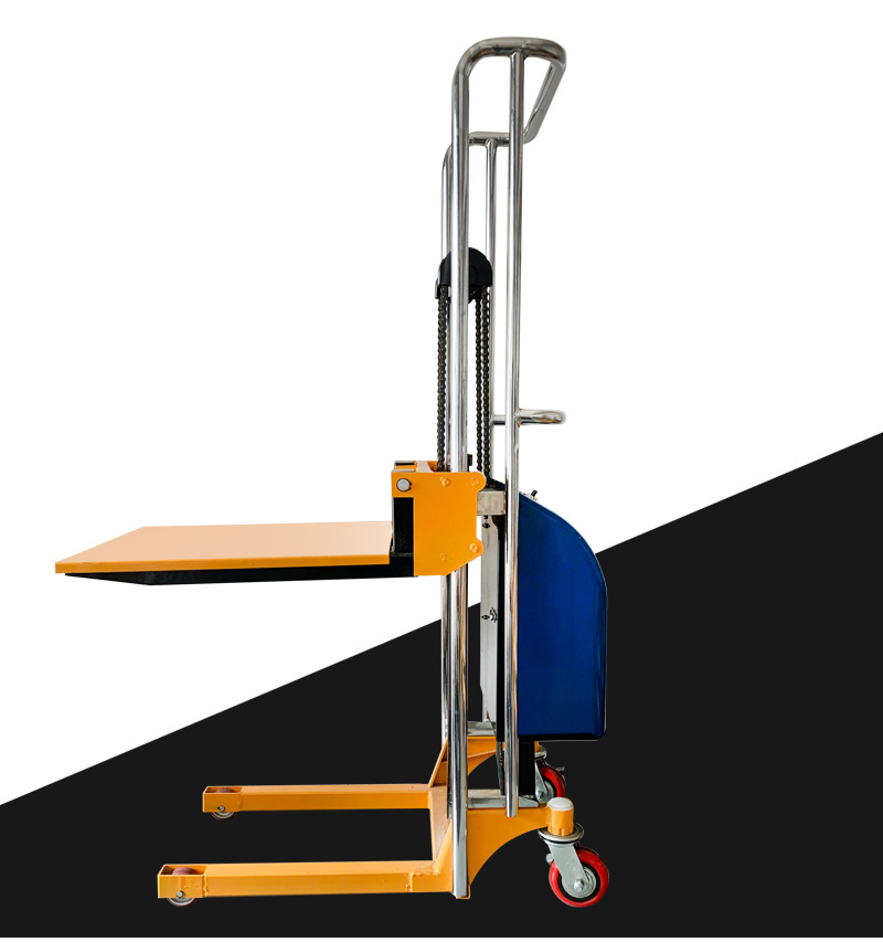 轻便手动堆高车小型叉车托盘手动升高车升降机平台液压搬运车电动