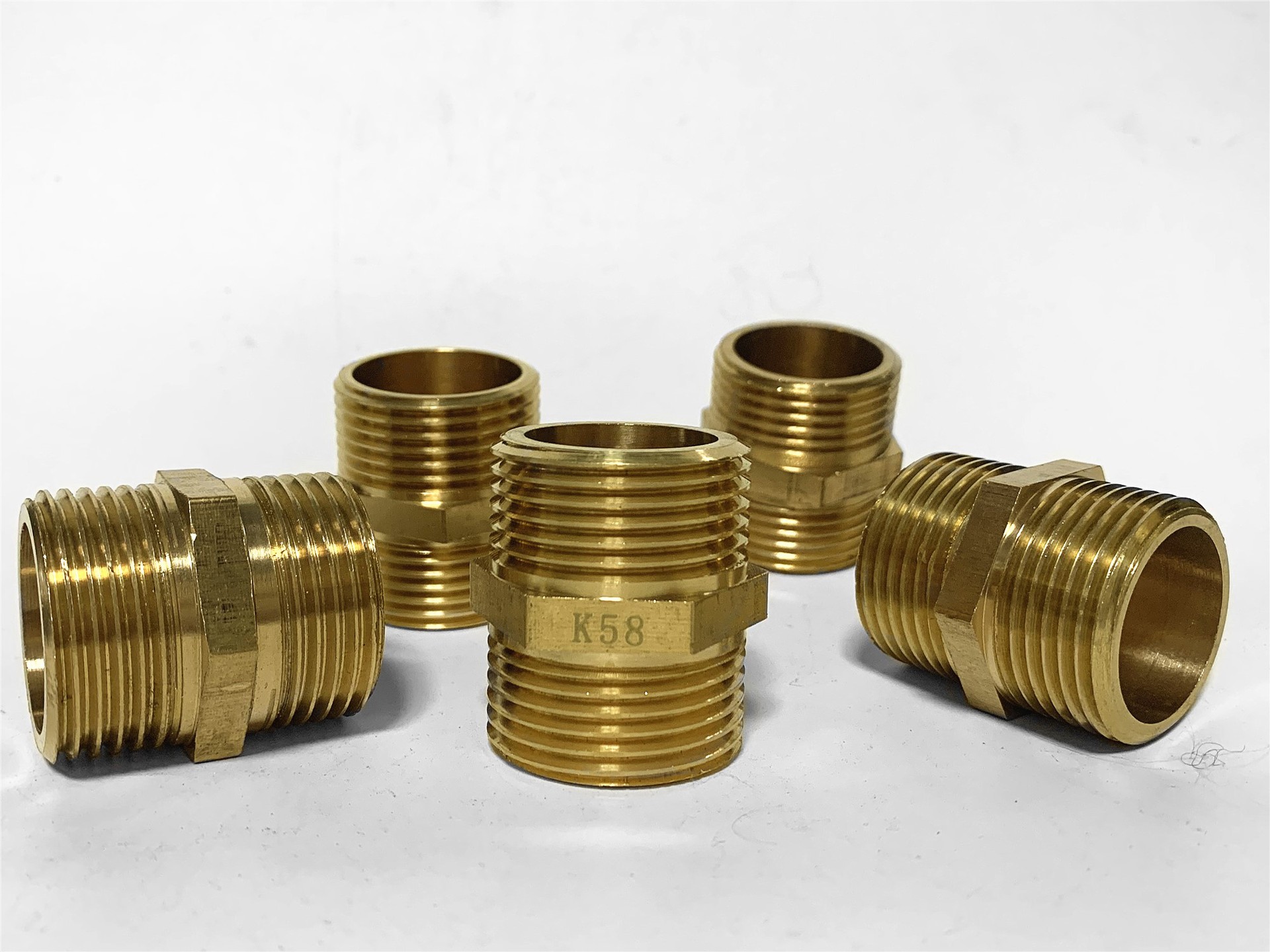 厂家直销水管水暖接头配件凯杰精品管件黄铜对丝1寸kj-8102