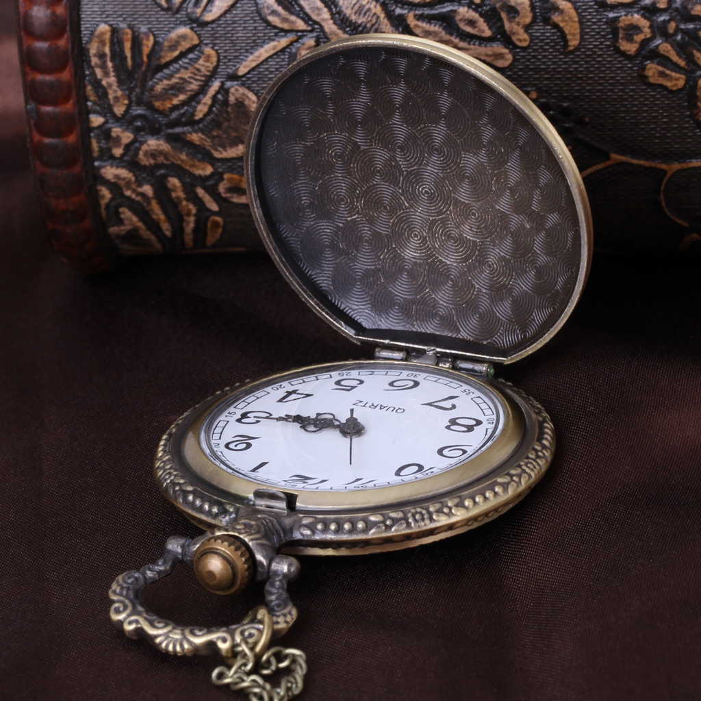 新款外贸简易大方大号吉祥鱼复古大鲤鱼怀表批发 8154