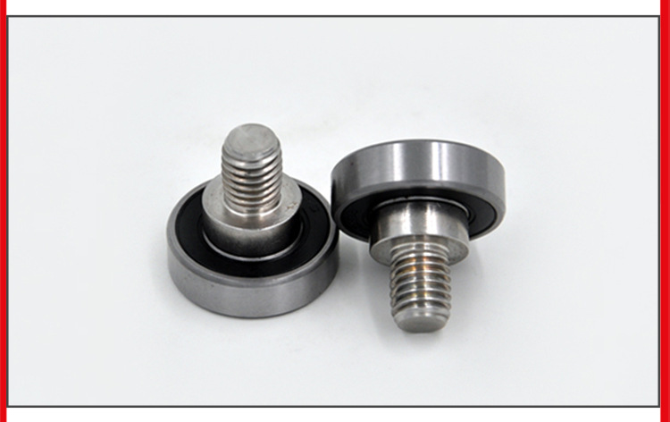 内置轴承12*28*8 外螺纹轴承加不锈钢螺杆 家具机械配件 厂家批发