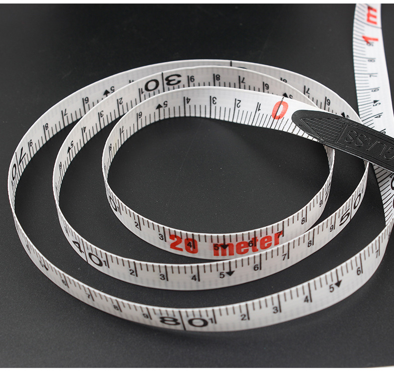 欧邦手摇皮卷尺20米软布尺子30米工地工程测量盒尺50m纤维圆盘尺