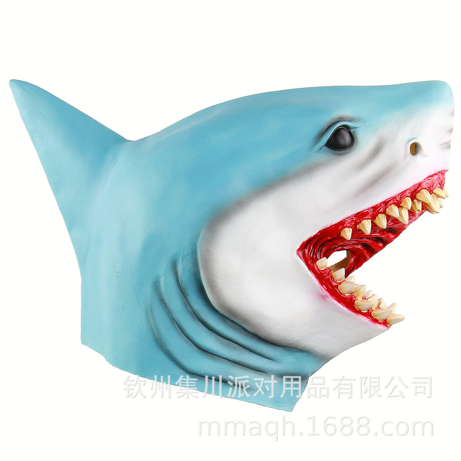 鲨鱼面具手工制作图片