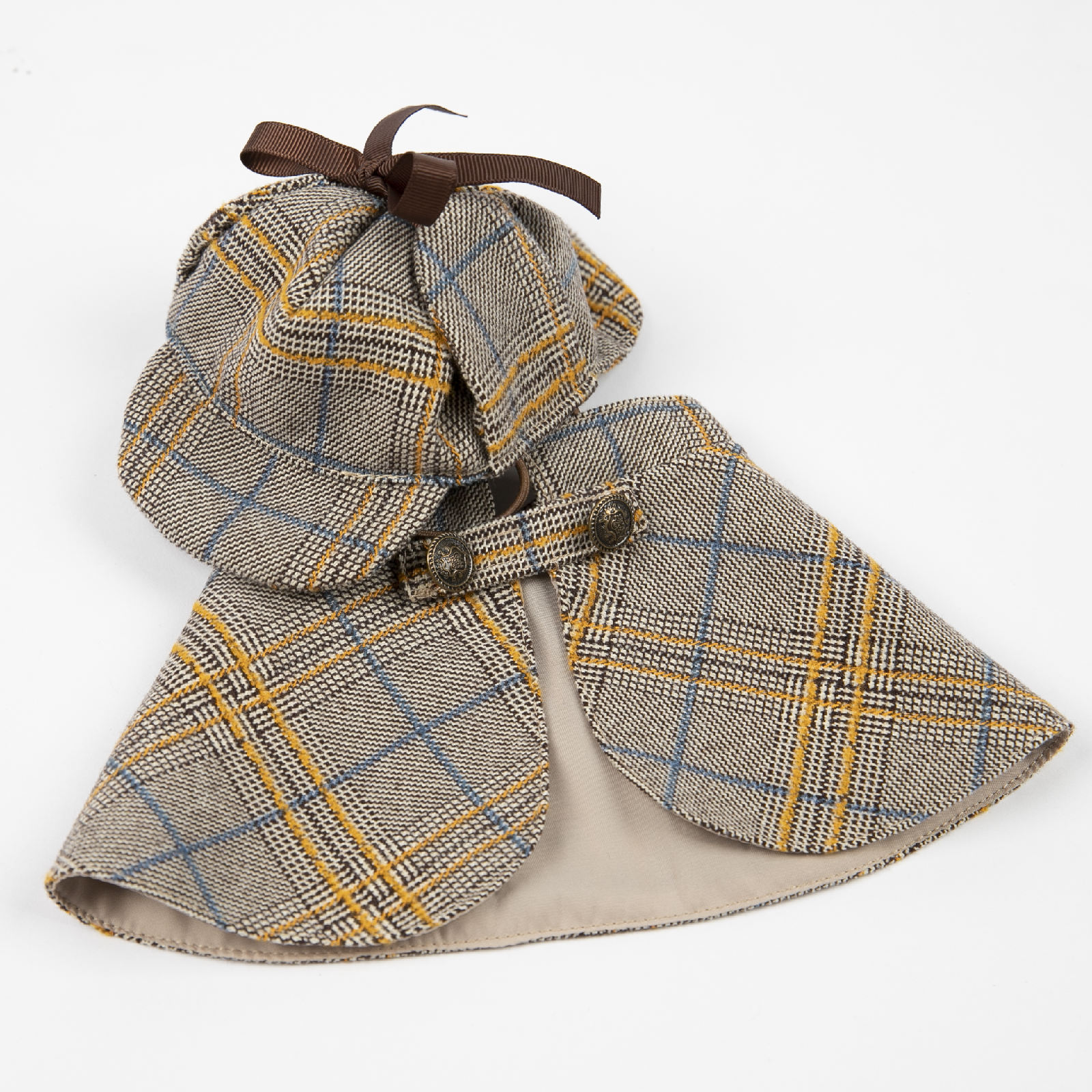 宠物狗狗衣服侦探装可爱个性斗篷春秋款夏款季泰迪比熊博美小型犬