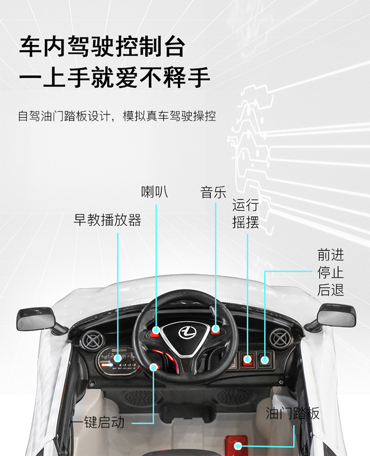 儿童电动车汽车带遥控四轮汽车玩具车可坐人男女小孩宝宝摇摆车