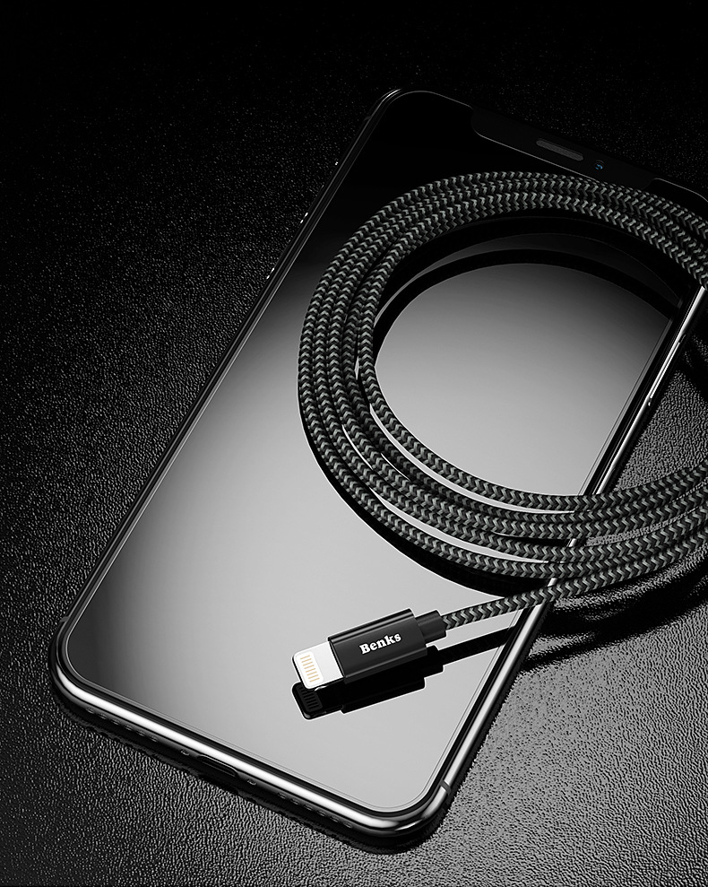 邦克仕 适用苹果iphone12mini数据线琥珀12promax认证mfi快充电线