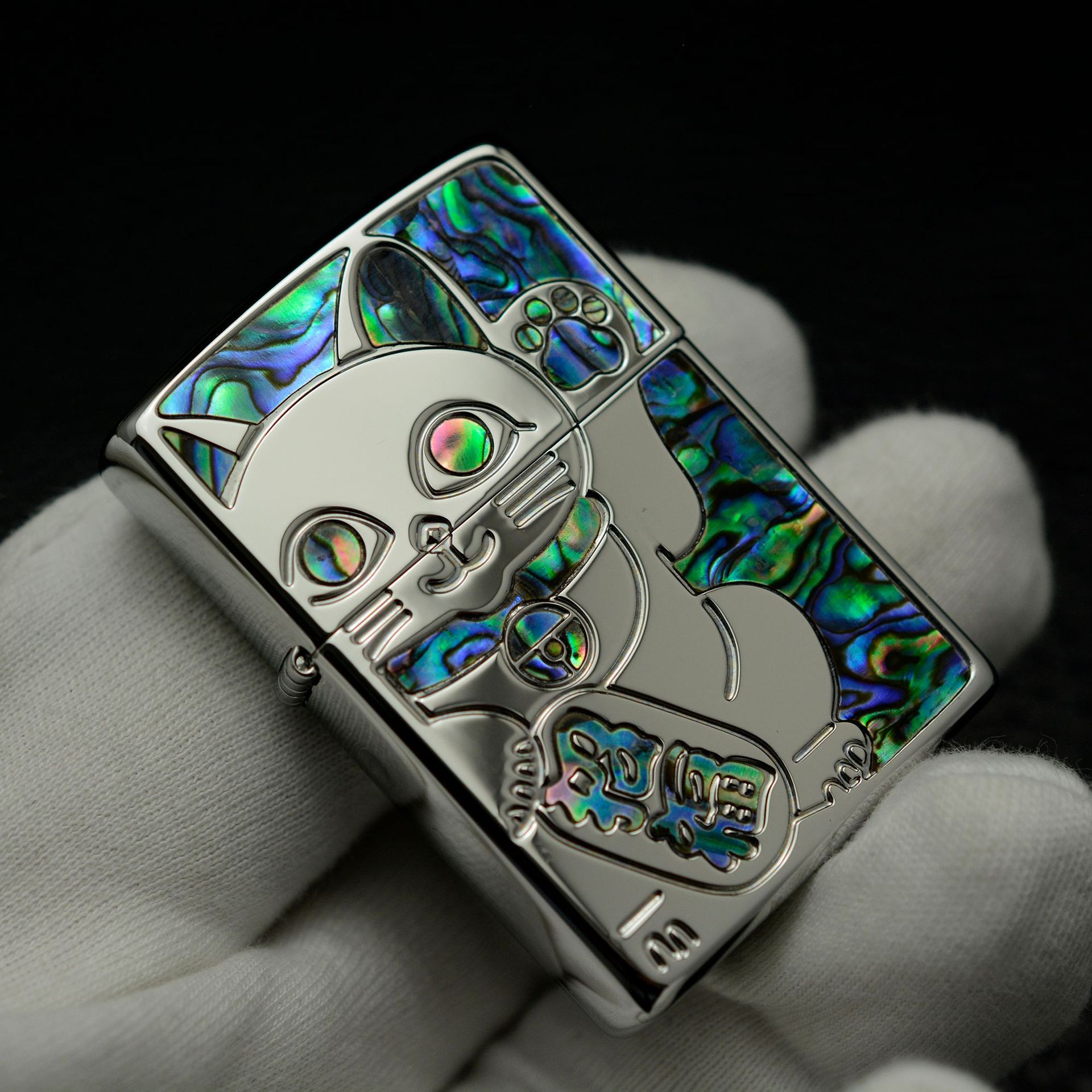 正品zippo  之宝 打火机  贝壳 招财猫