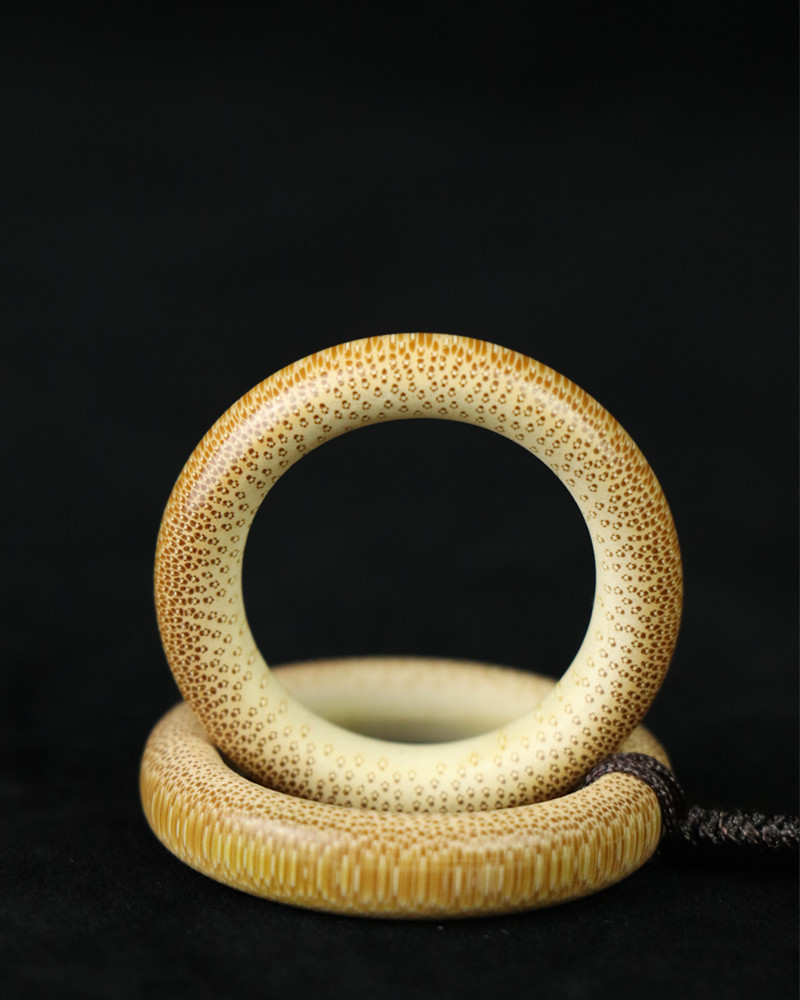 老玉竹挂件文玩竹圈鸟笼绣眼环竹制竹环竹雕手把件指环手机挂件