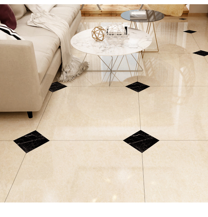 地板贴自粘瓷砖对角贴角花地面地贴装饰防水耐磨地砖贴纸客厅美化